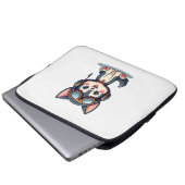 Husky Pilot Hund Lover Malamute Laptopschutzhülle (Vorne Knopf)