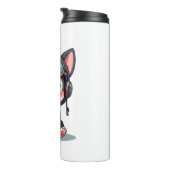 Husky Pilot Hund Lover Malamute Thermosbecher (Nach rechts gedreht)