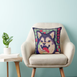Husky Pixel Art Kissen