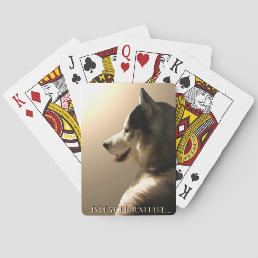 Husky Playing Cards Personalisieren Schlittenhunde Spielkarten (Rückseite)