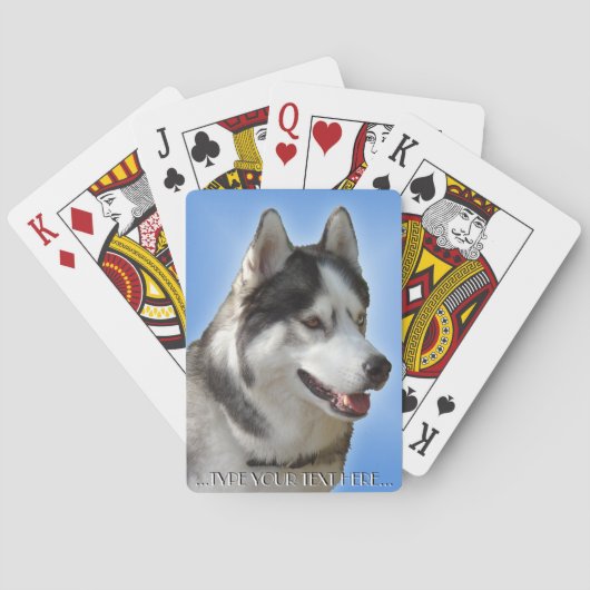 Husky Playing Cards Personalisieren Schlittenhunde Spielkarten (Rückseite)