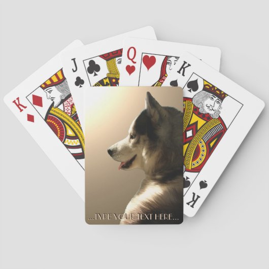Husky Playing Cards Personalisieren Schlittenhunde Spielkarten (Rückseite)