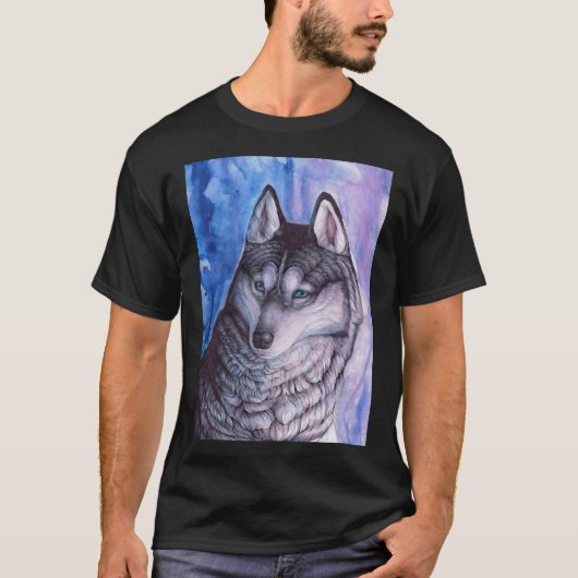 Husky Portrait T-Shirt (Vorderseite)