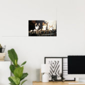 Husky Print. Peeking !! Poster (Heimbüro)