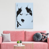 Husky Print Stretched Husky Malamute Dog Leinwand (Insitu (Wohnzimmer))