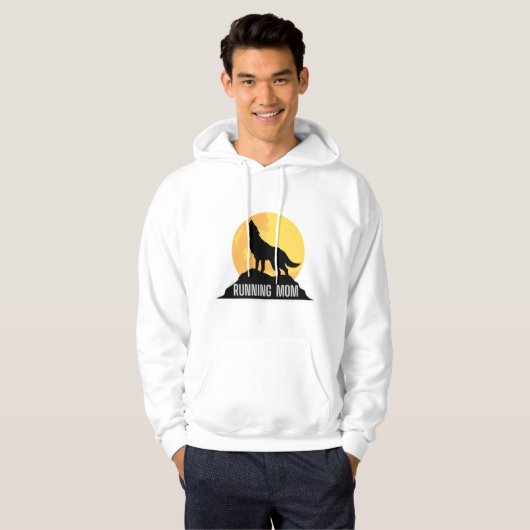 Husky-Pullover mit Wolfsmotiv Hoodie (Vorne ganz)