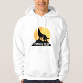 Husky-Pullover mit Wolfsmotiv Hoodie