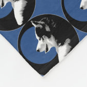 Husky Pup Blanket Siberischer Husky Schlittenhunde Fleecedecke (Ecke)