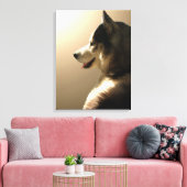 Husky Pup Print Husky Puppy Canvas Print Leinwanddruck (Insitu (Wohnzimmer))