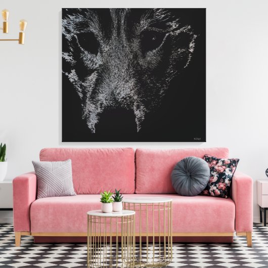 Husky Pup Print Husky Wolf Dog Canvas Print Leinwanddruck (Insitu (Wohnzimmer))