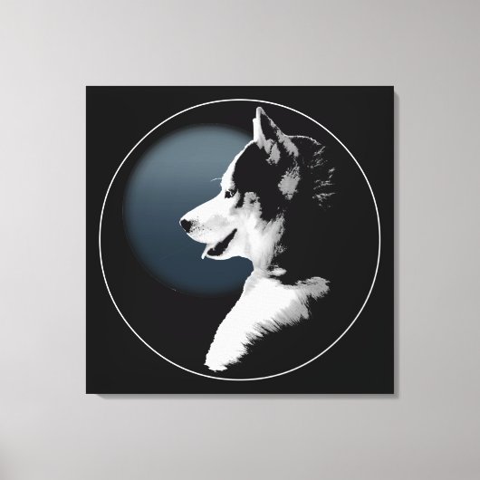 Husky Pup Print Siberian Husky Dog Canvas Print Leinwanddruck (Vorderseite)