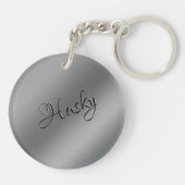 Husky Pup Schlüsselanhänger Husky Malamute Schlüss (Rückseite)