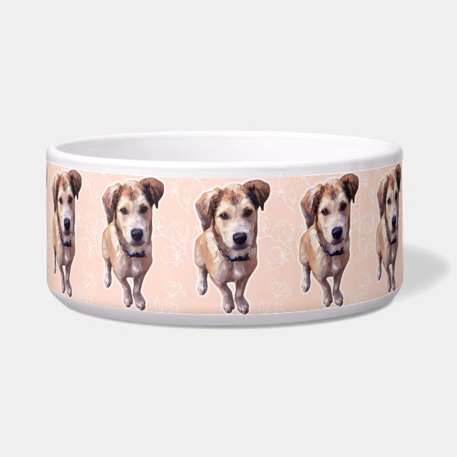 Husky Puppy Ceramic Pet Bowl Napf (Vorderseite)