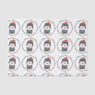 Husky Puppy Dog Niedlich Elf Festive Frohe Weihnac Seidenpapier