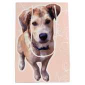 Husky Puppy Gift Bag Mittlere Geschenktüte (Rückseite)