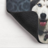 Husky Puppy Posing with a Dark Bakground Mousepad (Ecke)