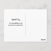 Husky Puppy Snow Foto Vielen Dank Postkarte (Rückseite)