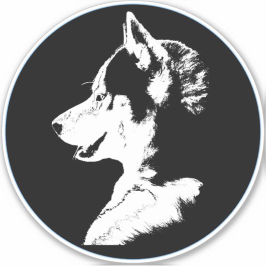 Husky Puppy Stickers Husky Malamute Decals Aufkleber (Vorderseite)