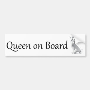 Husky Queen an Bord Autoaufkleber