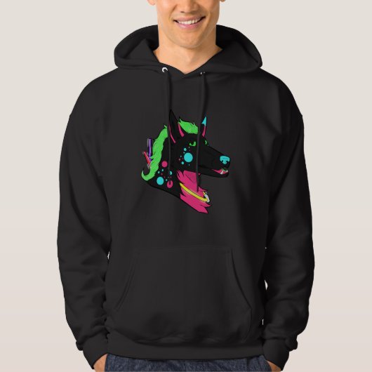Husky Rave Hoodie (Vorderseite)