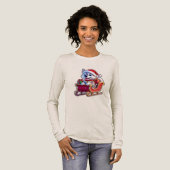 Husky Riding Santa’s Sleigh – Cute 3D Christmas Ca Tri-Blend Shirt (Volle Vorderseite)