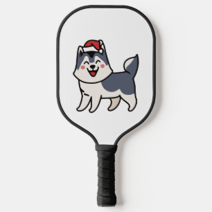 Husky Santa Dog Lover Malamute Pickleball Schläger