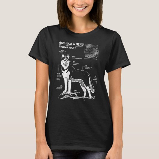 Husky-Schema T-Shirt (Vorderseite)