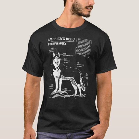 Husky-Schema T-Shirt (Vorderseite)