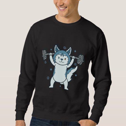 Husky-Schlittenhund hebt Schnee Sweatshirt (Vorderseite)
