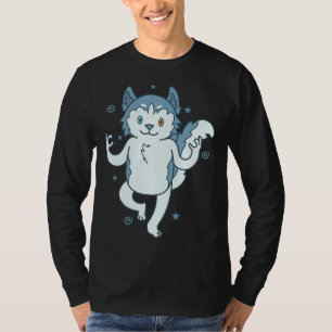 Husky-Schlittenhund meditiert Schneefase T-Shirt