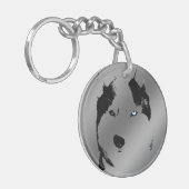 Husky Schlüsselanhänger Husky Malamute Schlüsselan (Vorderseite links)