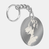 Husky Schlüsselanhänger Husky Malamute Schlüsselan (Vorderseite links)