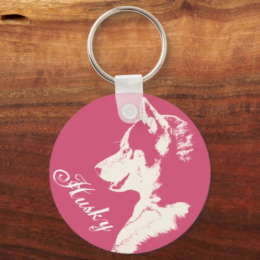 Husky Schlüsselanhänger Siberian Husky Dog Schlüss (Vorderseite)