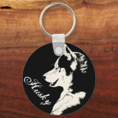 Husky Schlüsselanhänger Siberian Husky Dog Schlüss (Vorderseite)