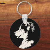 Husky Schlüsselanhänger Sibirian Husky Malamute Ge (Vorderseite)