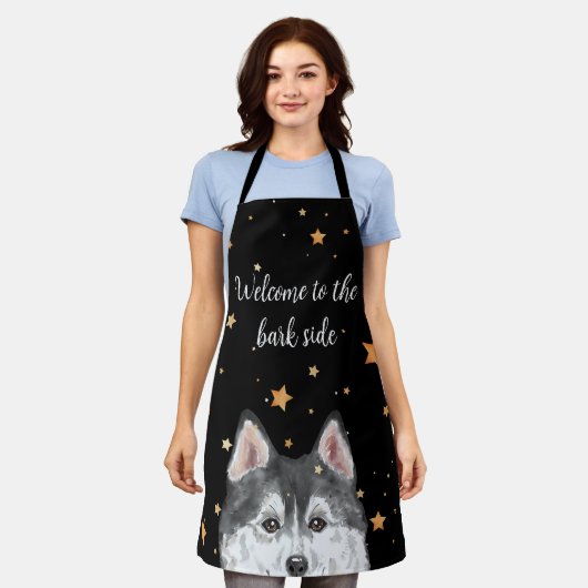 Husky Schürze Herzlich willkommen auf der Bark Sid (Getragen)