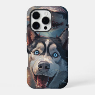Husky & Shark Fantasy iPhone 16 Pro Hülle