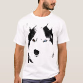 Husky Shirts Frauenschwanz-Schlitten-Hundeshirt (Vorderseite)