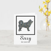 Husky Siberian Dog Pet Sympathy Card Karte (Gelbe Blume)