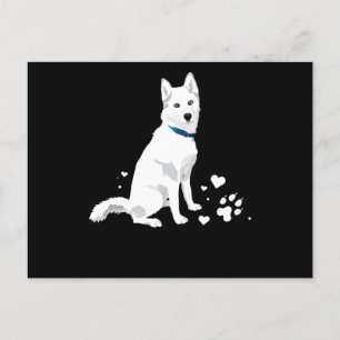 Husky Siberian Husky Süßer Weißer Schnee Hund Feiertagspostkarte