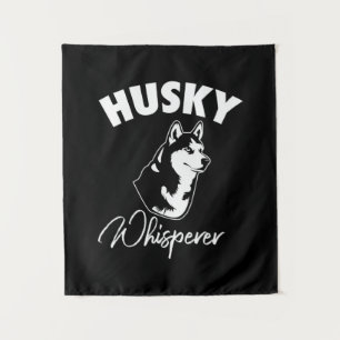 Husky Siberian Whisperer Wandteppich