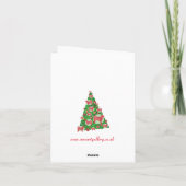 Husky Siberischer Hund Niedliche Silhouette Weihna Karte (Rückseite)