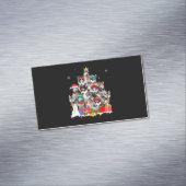 Husky |Siberischer Husky Weihnachtsbaum Hund Lover Magnetische Visitenkarte (Beispiel)