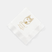 Husky Sibir Dog Personalisiert Cheers Napkins Serviette (Ecke)