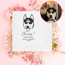 Husky Sibir Dog Personalisiert Cheers Napkins