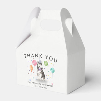 Husky Sibir Pawty Puppy Dog Birthday Vielen Dank Geschenkschachtel