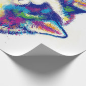 Husky-Sibirische Leinwand Geschenkpapier (Ecke)