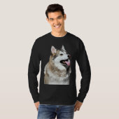 Husky Sitting T-Shirt (Vorne ganz)
