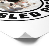 Husky Sledding Schlittenhunde Racing Alaskan Racer Poster (Ecke)