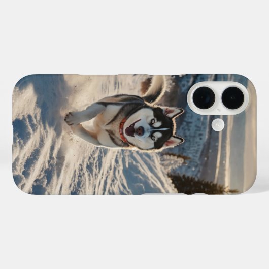 Husky Snow Run Case-Mate iPhone Hülle (Rückseite (Horizontal))